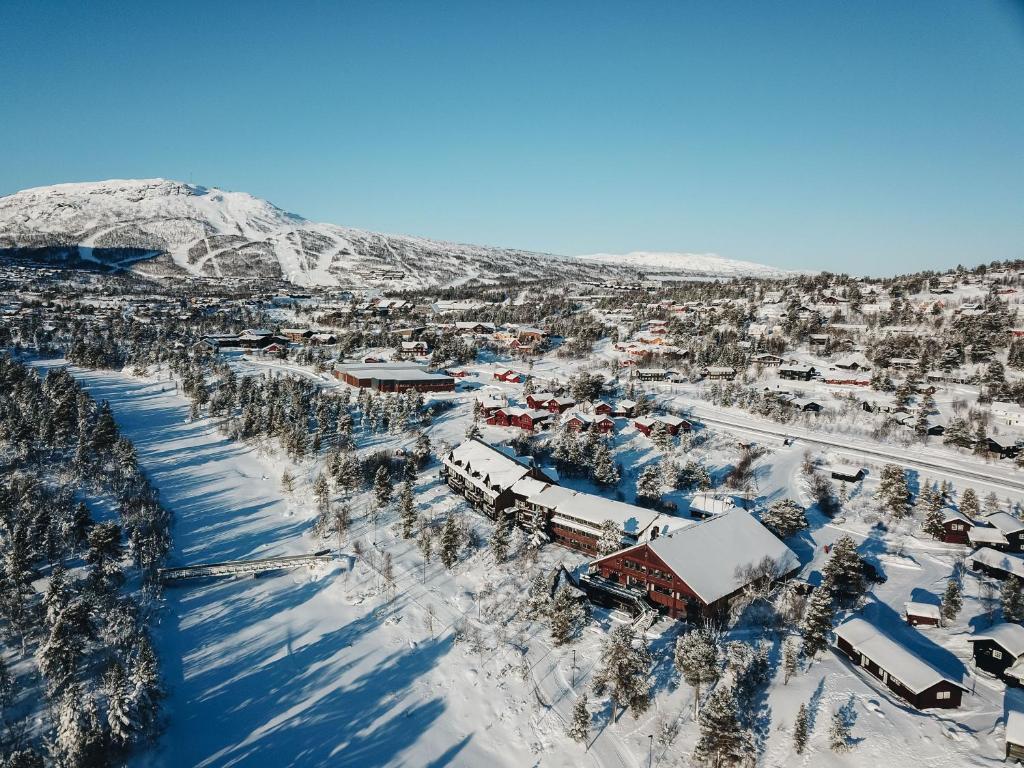 Sneeuwrijk landschap in Hovdestøylen hotel in de Noorse bergen